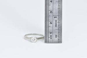 14K 0.42 Ct Natural Diamond Solitaire Engagement Ring White Gold