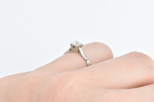 14K 0.42 Ct Natural Diamond Solitaire Engagement Ring White Gold