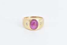 Load image into Gallery viewer, 14K 4.06 Ctw Natural Ruby Diamond Accent Band Ring Yellow Gold