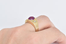 Load image into Gallery viewer, 14K 4.06 Ctw Natural Ruby Diamond Accent Band Ring Yellow Gold