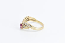 Load image into Gallery viewer, 14K 1.40 Ctw Pear Ruby Diamond Chevron Band Ring Yellow Gold