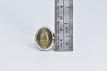 Load image into Gallery viewer, 14K Art Deco Cat&#39;s Eye Mother of Pearl Filigree Ring White Gold