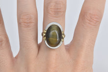 Load image into Gallery viewer, 14K Art Deco Cat&#39;s Eye Mother of Pearl Filigree Ring White Gold