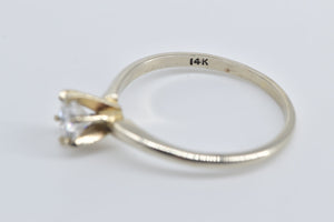 14K 0.57 Ct Natural Diamond Solitaire Engagement Ring Yellow Gold
