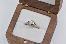 Load image into Gallery viewer, 18K Art Deco Diamond Filigree Belais Engagement Ring White Gold