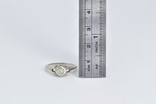 Load image into Gallery viewer, 18K Art Deco Diamond Filigree Belais Engagement Ring White Gold