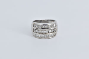 14K 2.00 Ctw Marquise Princess Diamond Band Ring White Gold