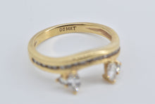 Load image into Gallery viewer, 14K 0.75 Ctw Marquise Diamond Wrap Wedding Band Ring Yellow Gold