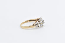 Load image into Gallery viewer, 10K 1.00 Ctw Flower Cluster Diamond Engagement Ring Yellow Gold