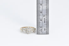 Load image into Gallery viewer, 10K 1.00 Ctw Flower Cluster Diamond Engagement Ring Yellow Gold