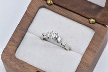 Load image into Gallery viewer, 14K 0.89 Ctw Natural Vintage Diamond Engagement Ring White Gold