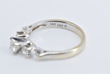 Load image into Gallery viewer, 14K 0.89 Ctw Natural Vintage Diamond Engagement Ring White Gold