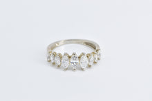 Load image into Gallery viewer, 14K 1.00 Ctw Marquise Diamond Graduated Fashion Ring White Gold