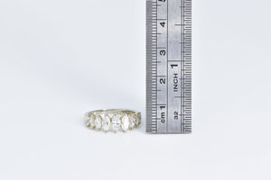 14K 1.00 Ctw Marquise Diamond Graduated Fashion Ring White Gold