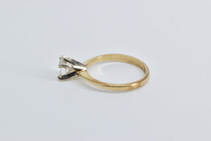 14K 0.64 Ct Natural Diamond Solitaire Engagement Ring Yellow Gold