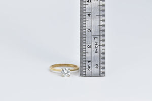 14K 0.64 Ct Natural Diamond Solitaire Engagement Ring Yellow Gold