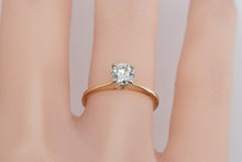 Load image into Gallery viewer, 14K 0.64 Ct Natural Diamond Solitaire Engagement Ring Yellow Gold