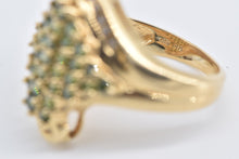 Load image into Gallery viewer, 14K Green Sapphire Diamond Freeform Cluster Ring Yellow Gold