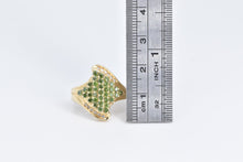 Load image into Gallery viewer, 14K Green Sapphire Diamond Freeform Cluster Ring Yellow Gold