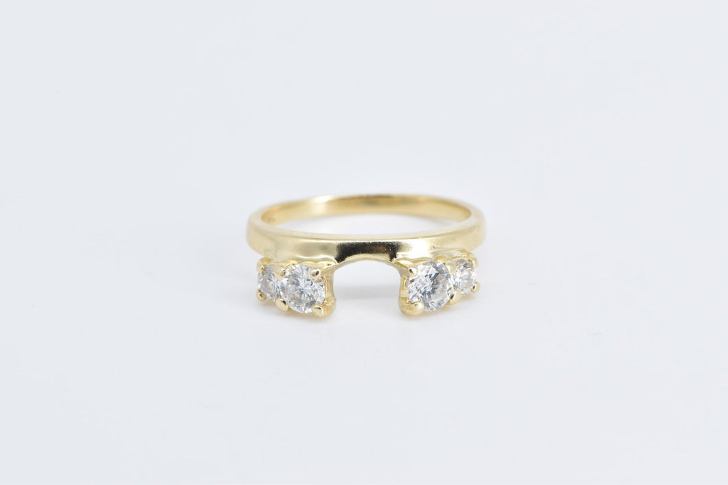 14K 0.60 Ctw Natural Diamond Wedding Band Ring Yellow Gold