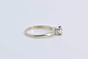 14K 0.50 Ct Natural Diamond Solitaire Engagement Ring White Gold