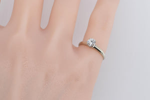 14K 0.50 Ct Natural Diamond Solitaire Engagement Ring White Gold