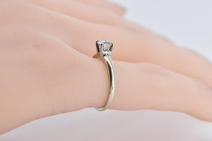14K 0.50 Ct Natural Diamond Solitaire Engagement Ring White Gold