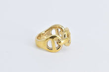 Load image into Gallery viewer, 14K Anchor Chain Link Puffy Fashion Statement Ring Yellow Gold