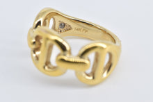 Load image into Gallery viewer, 14K Anchor Chain Link Puffy Fashion Statement Ring Yellow Gold