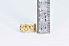 Load image into Gallery viewer, 14K Anchor Chain Link Puffy Fashion Statement Ring Yellow Gold