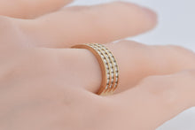 Load image into Gallery viewer, 14K 0.72 Ctw Natural Diamond Channel Row Band Ring Yellow Gold