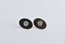 Load image into Gallery viewer, 14K 1.00 Ctw Tiffany &amp; Co Sapphire Oval Stud Earrings Yellow Gold