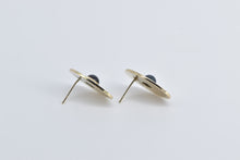 Load image into Gallery viewer, 14K 1.00 Ctw Tiffany &amp; Co Sapphire Oval Stud Earrings Yellow Gold