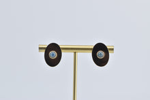 Load image into Gallery viewer, 14K 1.00 Ctw Tiffany &amp; Co Sapphire Oval Stud Earrings Yellow Gold