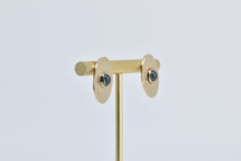 Load image into Gallery viewer, 14K 1.00 Ctw Tiffany &amp; Co Sapphire Oval Stud Earrings Yellow Gold