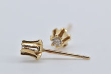 Load image into Gallery viewer, 10K Round Natural Diamond Solitaire Stud Earrings Yellow Gold