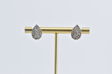 Load image into Gallery viewer, 14K 1.00 Ctw Natural Diamond Teardrop Pear Stud Earrings White Gold