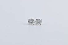 Load image into Gallery viewer, 14K 1.01 Ctw Round Natural Diamond Classic Stud Earrings White Gold