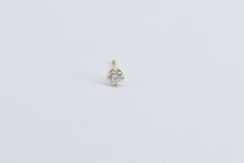 Load image into Gallery viewer, 14K 0.10 Ct Natural Diamond Solitaire Single Stud Earring Yellow Gold