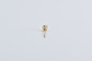 14K 0.10 Ct Natural Diamond Solitaire Single Stud Earring Yellow Gold