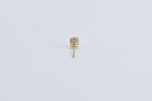 14K 0.17 Ct Natural Diamond Solitaire Single Stud Earring Yellow Gold