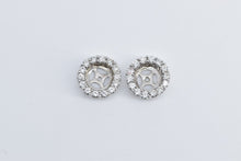 Load image into Gallery viewer, 14K 1.12 Ctw Natural Diamond Stud Enhancer Earring Jackets White Gold