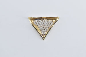 14K 0.72 Ctw Natural Diamond Triangle Slide Pendant Yellow Gold