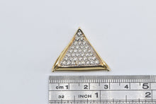 Load image into Gallery viewer, 14K 0.72 Ctw Natural Diamond Triangle Slide Pendant Yellow Gold