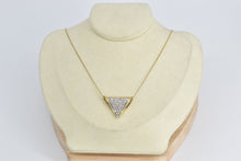 Load image into Gallery viewer, 14K 0.72 Ctw Natural Diamond Triangle Slide Pendant Yellow Gold