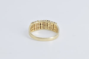 14K 1.00 Ctw Marquise Round Natural Diamond Band Ring Yellow Gold