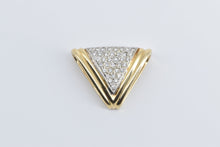 Load image into Gallery viewer, 14K 0.50 Ctw Natural Diamond Pave Triangle Slide Pendant Yellow Gold