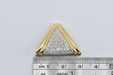 Load image into Gallery viewer, 14K 0.50 Ctw Natural Diamond Pave Triangle Slide Pendant Yellow Gold