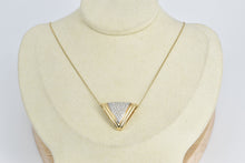 Load image into Gallery viewer, 14K 0.50 Ctw Natural Diamond Pave Triangle Slide Pendant Yellow Gold