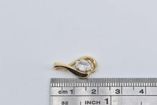 Load image into Gallery viewer, 14K 0.50 Ct Oval Natural Diamond Solitaire Wavy Pendant Yellow Gold